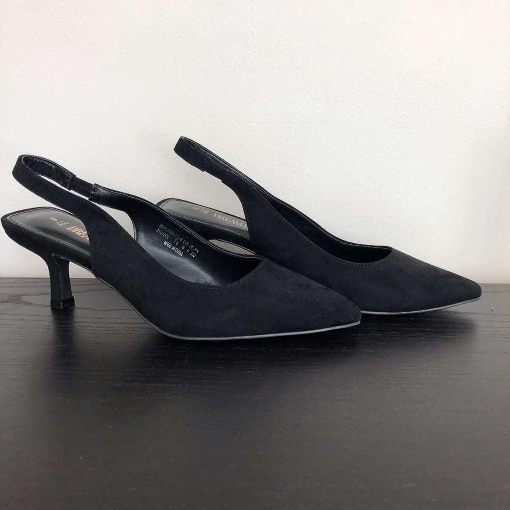 Never Worn Sling Back Kitten Heels